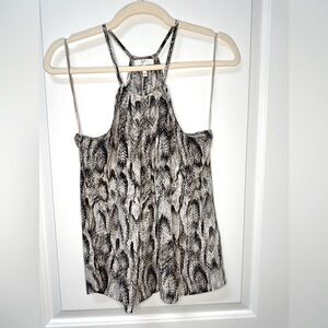 Joie Snakeskin 100% Silk Racerback Top, Size XS